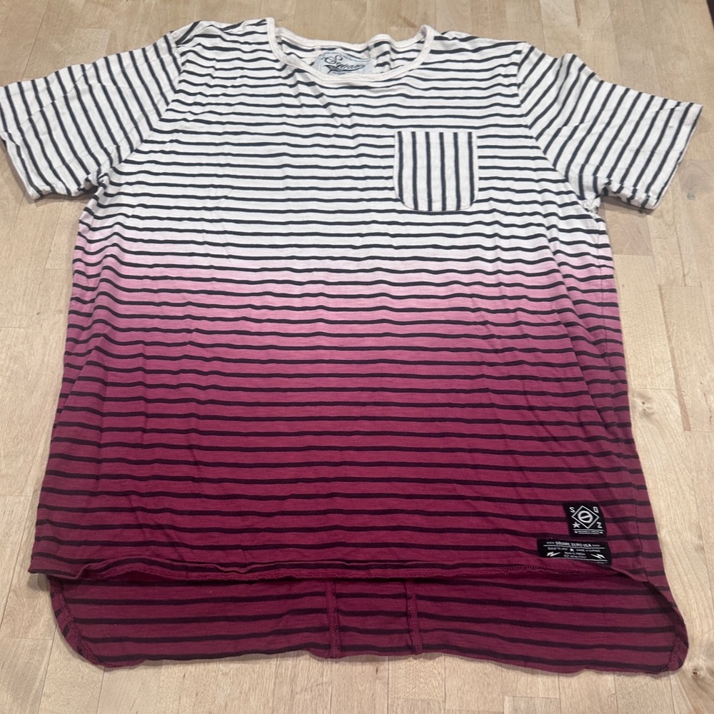 Striped Red and White Short Sleeve Tee